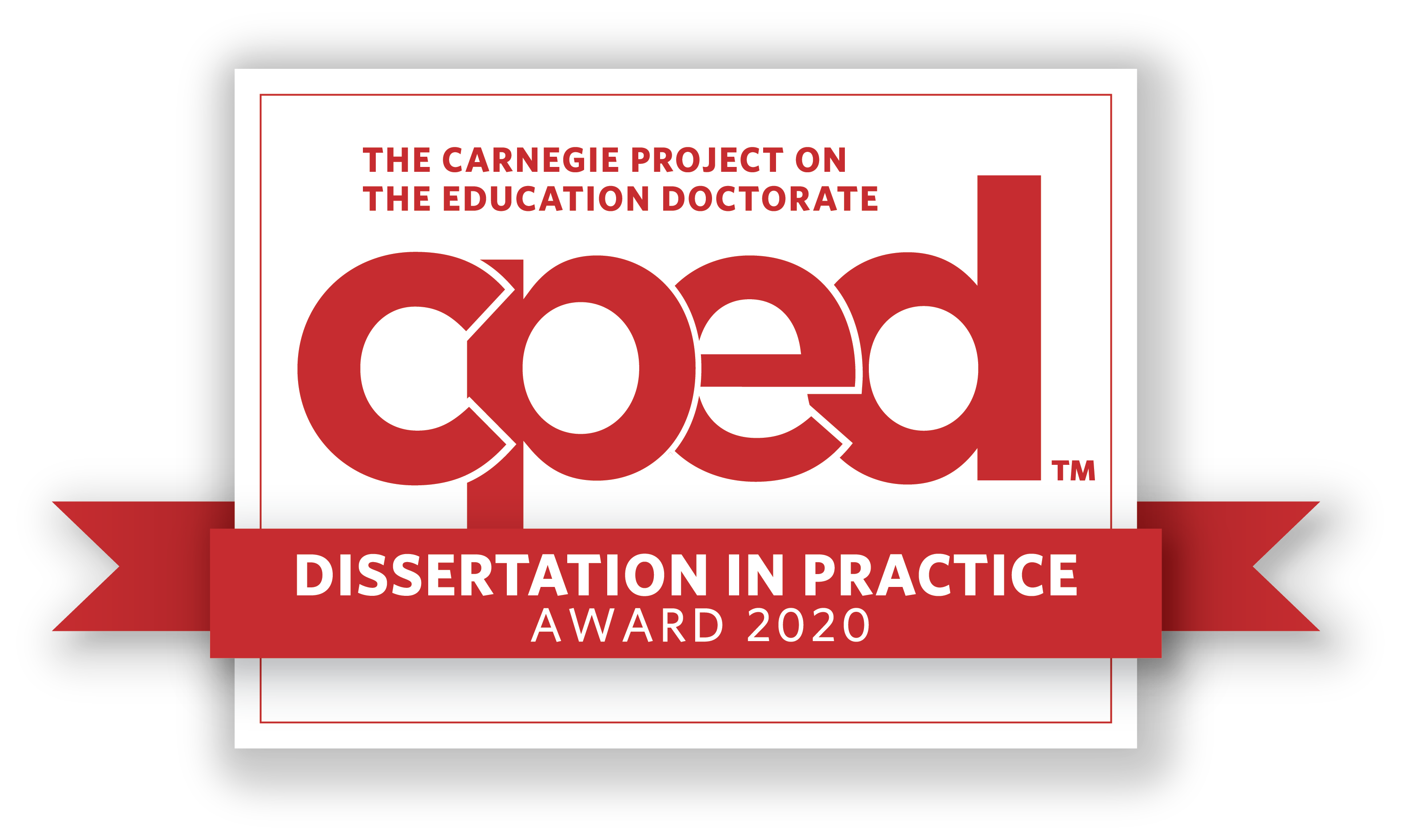 2020 Dissertation in Practice of the Year Award logo