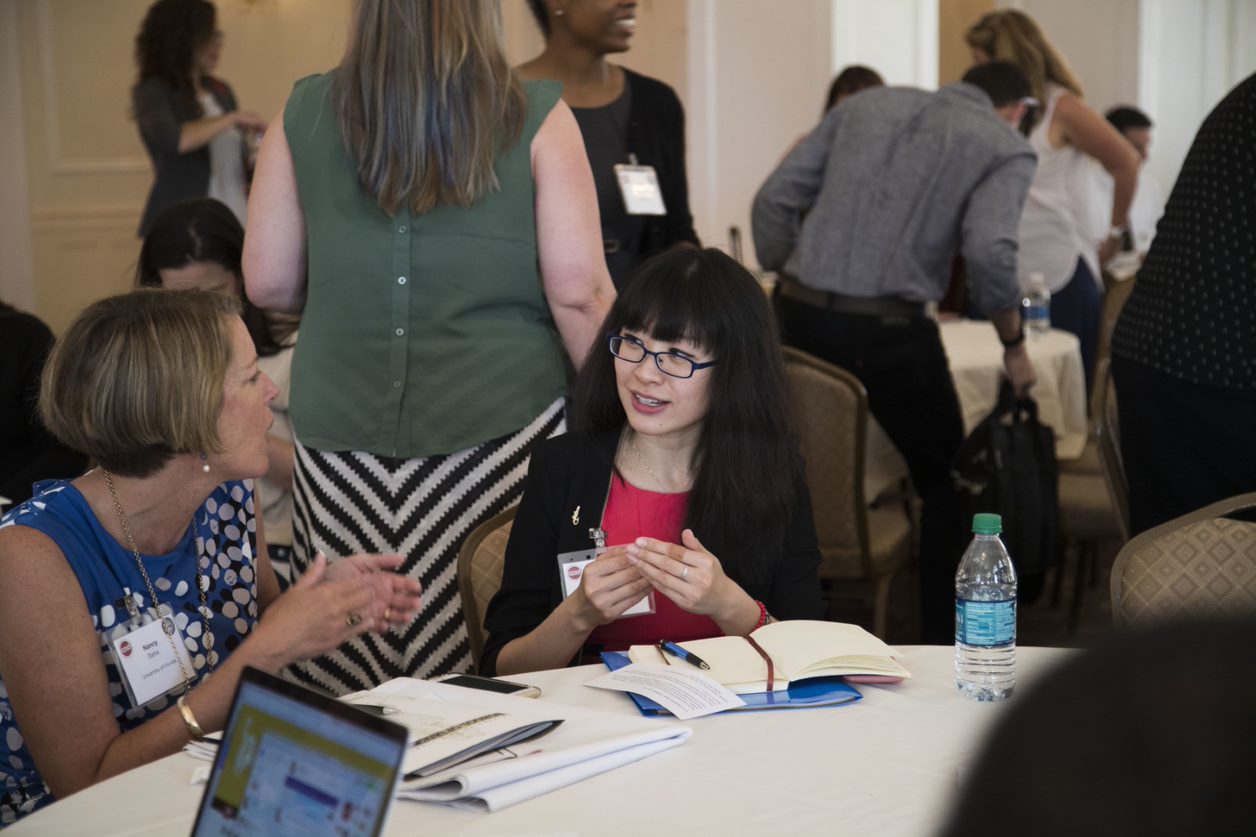 Members talking at convening